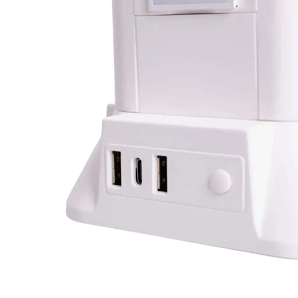 Сетевой фильтр-удлинитель Yiwu HP-5-11MF TOWER B24 4,8 м 12 розеток 3USB + 1PD LED-лампа белый  - фото 7