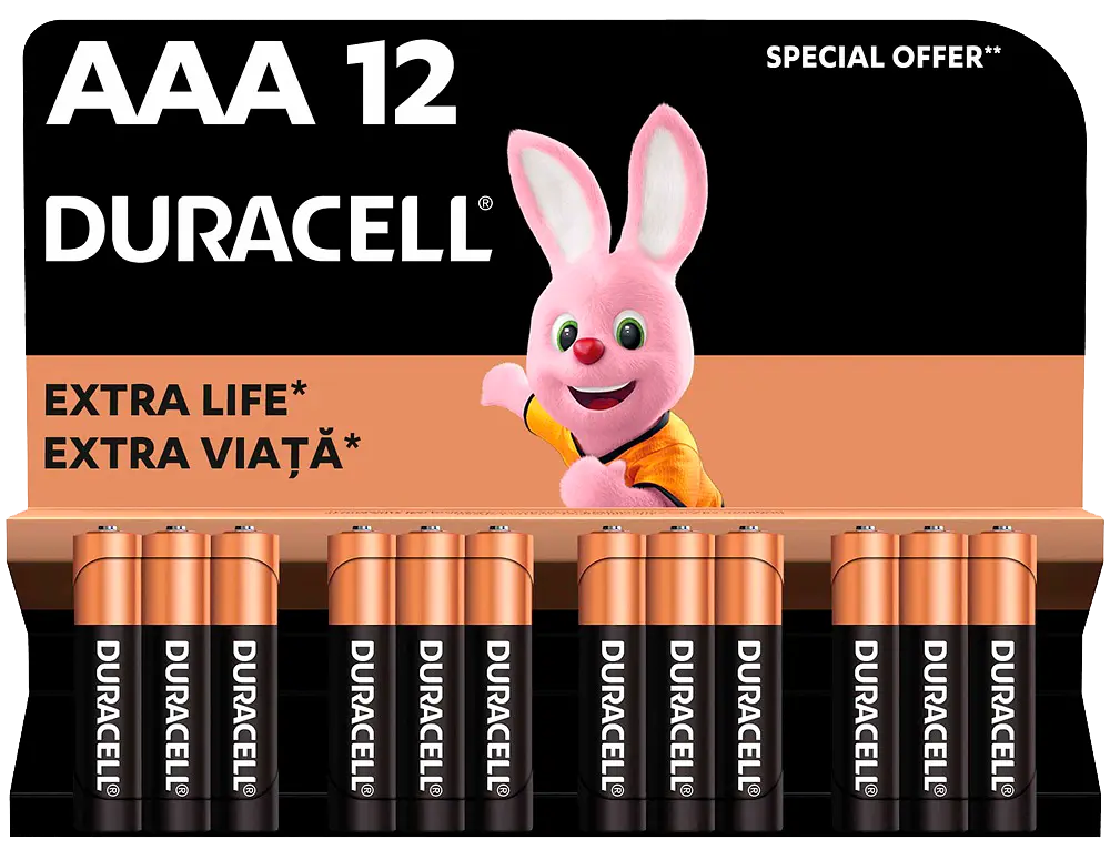 Лужні батареї Duracell AAA, 12 шт. (6409626) - фото 2