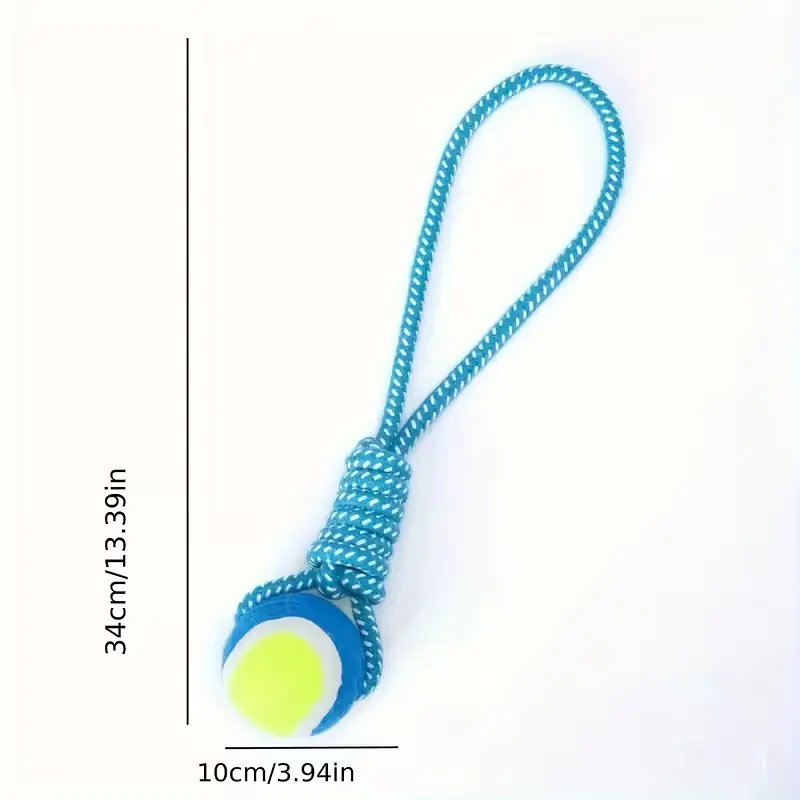 Інтерактивна іграшка для собак Derby Dog Rope Toy with Tennis - фото 2