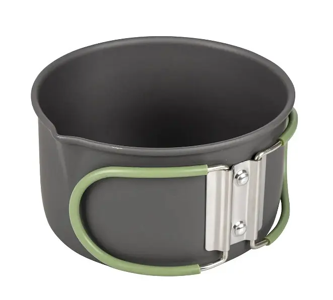 Набор посуды Bo-Camp Explorer 4 Pieces Hard Anodized Grey/Green (2200244) (DAS301407) - фото 7