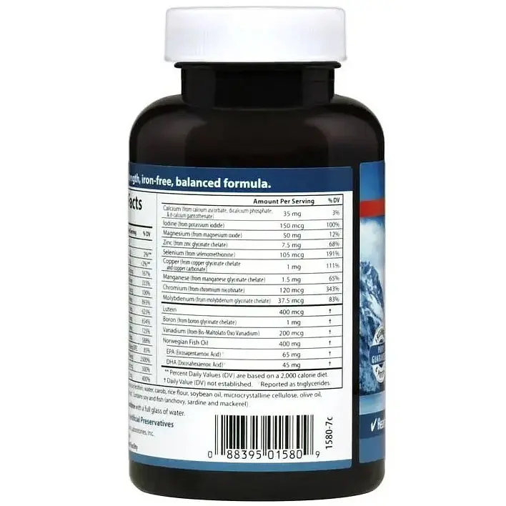 Мультвітаміни та мінерали з Омега-3 Carlson Fish Oil Multi 60 желатинових капсул - фото 3