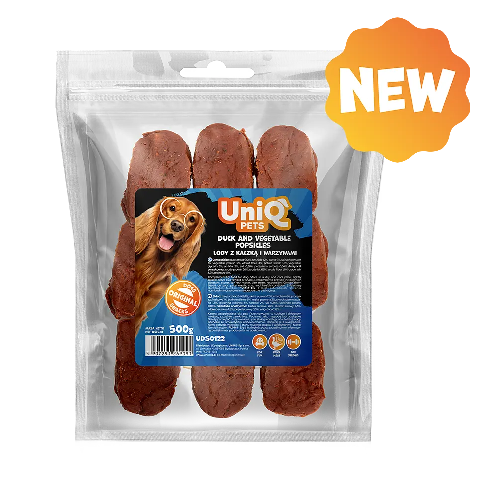Ласощі для собак UniQ PETS Ескімо з качки та овочів, 500 г - фото 4
