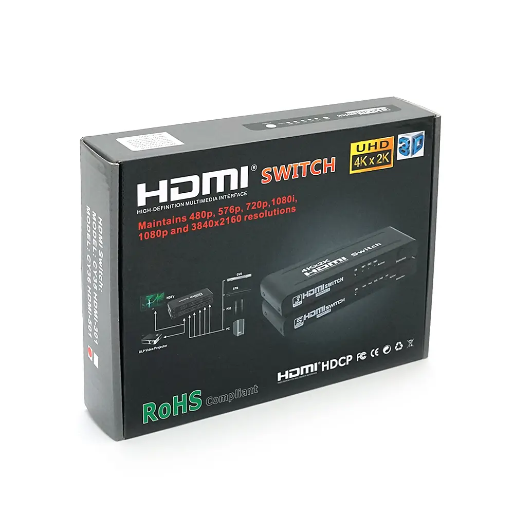 HDMI свіч Voltronic 3D 4kx2k, 1080р, 1,4 версія, 5x1 портів, Blister - фото 2