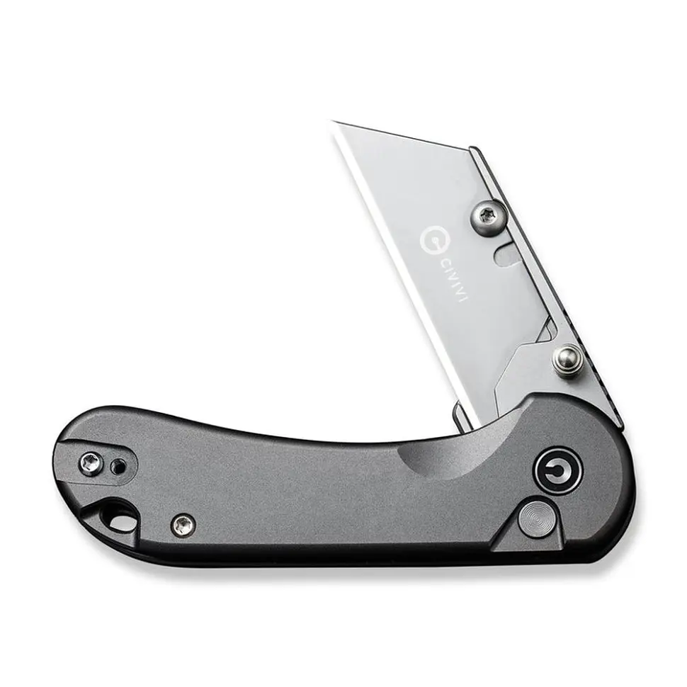 Ніж трапеція складаний кишеньковий Civivi Elementum Utility, (5.8 см) 6Cr13/Aluminum сірий - фото 5