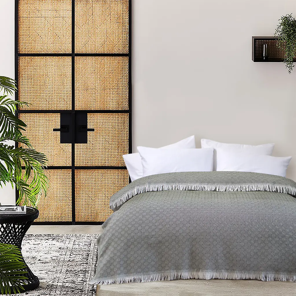 Покрывало Lotus Home - Roina khaki хаки 220x240 - фото 2