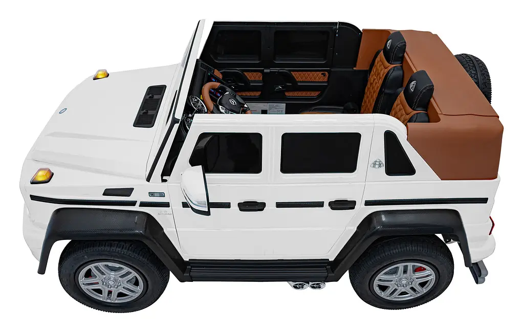 Дитячий електромобіль Mercedes Benz Maybach G650, з регулюванням сидінь, білий - фото 5
