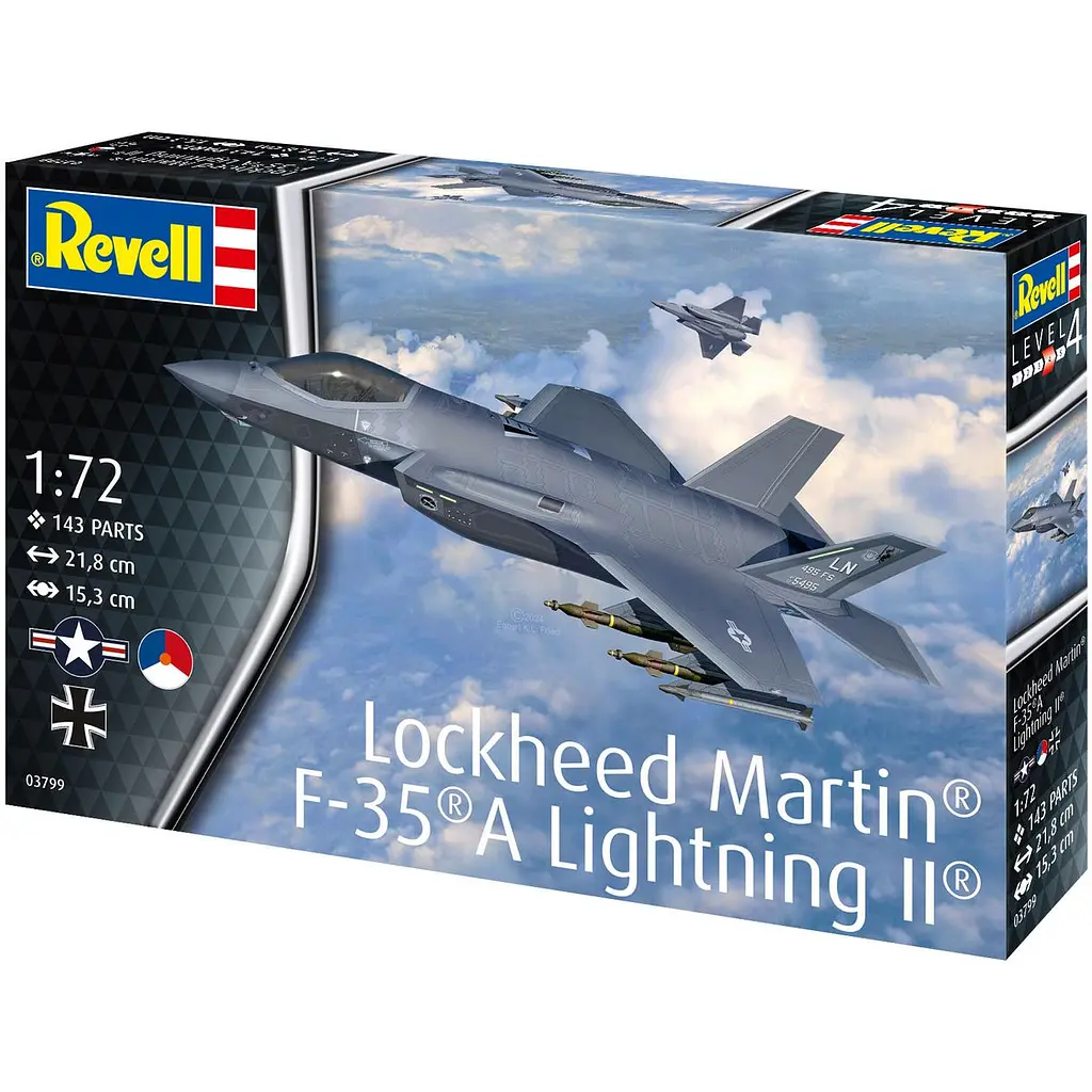 Збірна модель-копія Revell Літак Lockheed Martin F-35A Lightning II 1:72 (RVL-03799) - фото 5