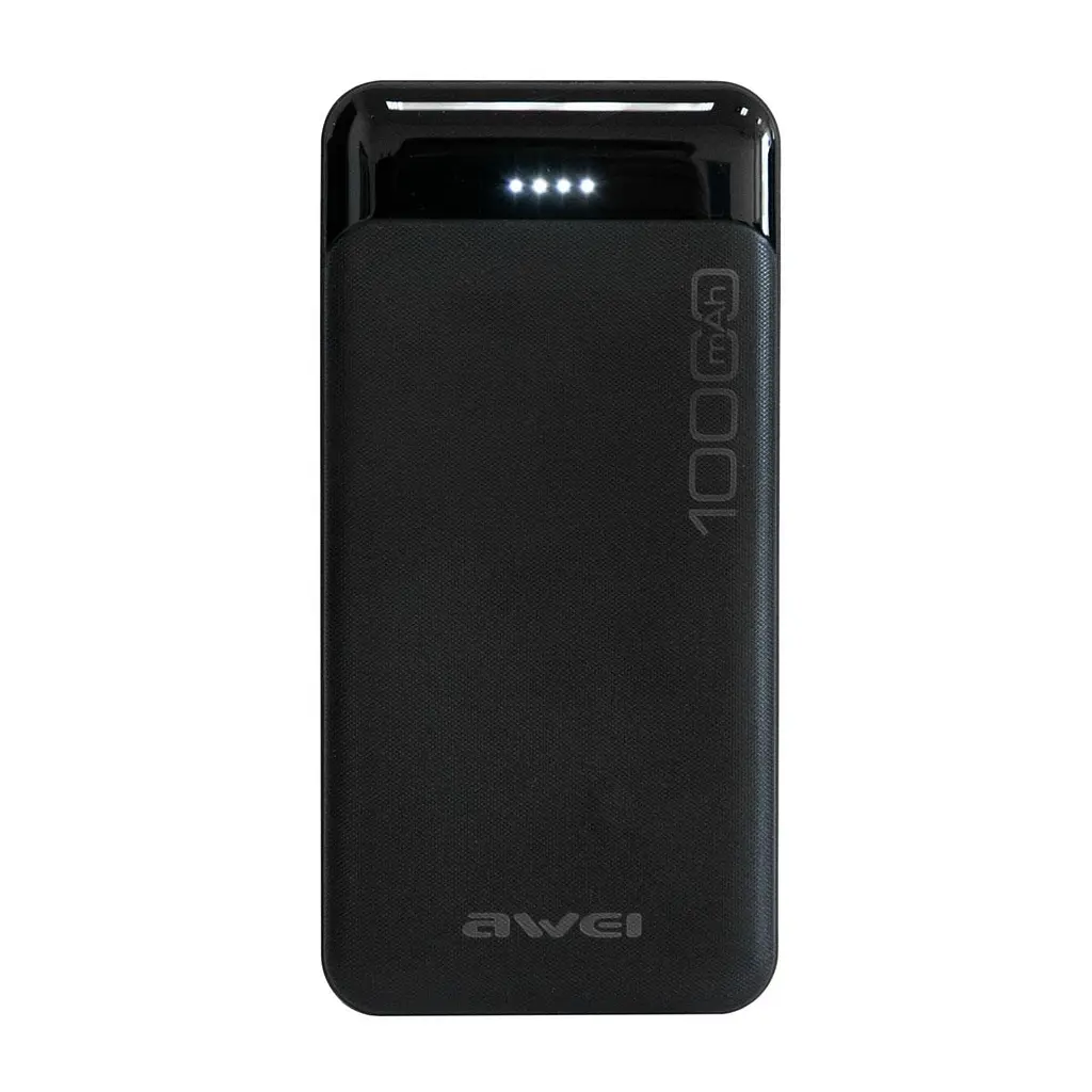 Powerbank для телефону повербанк чорний 10000mAh Awei P37K та USB ліхтарик для ноутбука 1.2W - фото 7