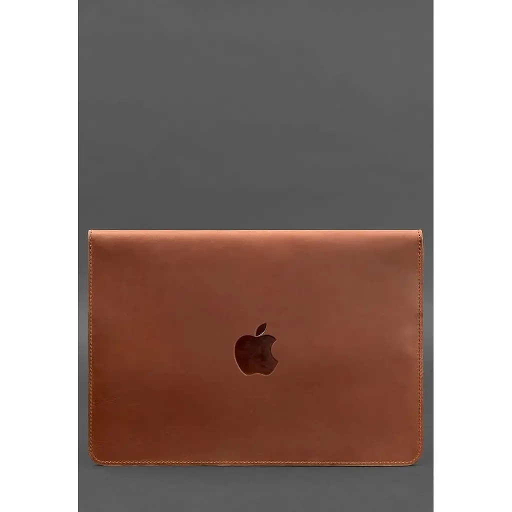 Шкіряний чохол-конверт BlankNote Crazy Horse на магнітах для MacBook 16 дюйм Світло-коричневий - фото 2
