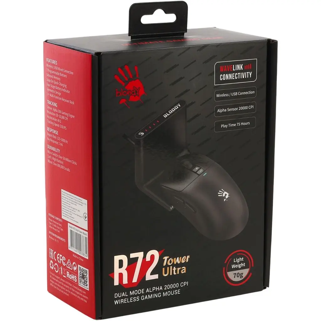 Миша Bloody R72 Ultra Tower Black [174095] - фото 12