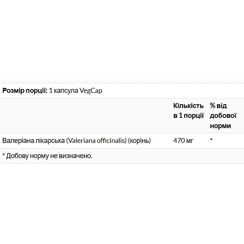 Валериана Solaray Valerian Root 470 мг 100 капсул - фото 2