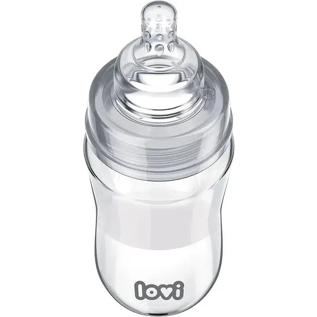 Бутылочка стеклянная LOVI Diamond Glass Baby Shower 250 мл (74/206) - фото 2