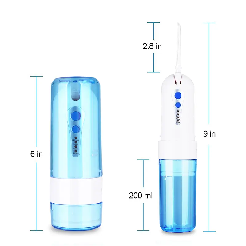 Ірригатор портативний для догляду за порожниною рота Power Floss PR40V original Блакитний - фото 3