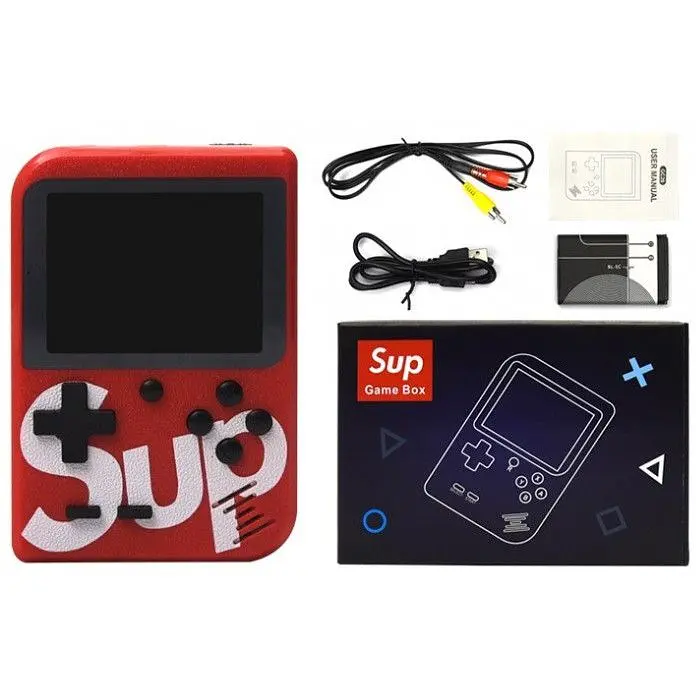 Ігрова ретро приставка XPRO 400GAME портативна за мотивами приставок dendy SEGA 8bit SUP Game Box 400 ігор у комплекті червона - фото 3