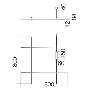 Системи SM 8878 Cube base 800*800 Black 100W - фото 2