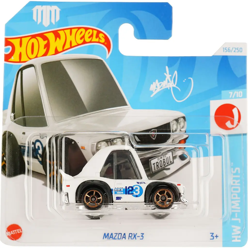 Базовая машинка Hot Wheels HW J-Imports Mazda RX-3 белая (5785)  - фото 1