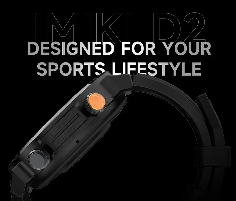 Смарт-часы iMiki D-2 Silicone Strap AMOLED Black-Silver - фото 2