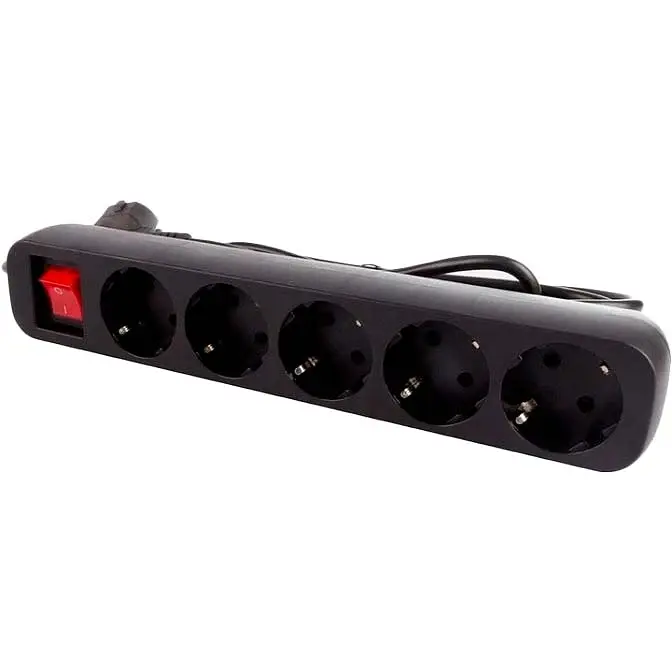 Мережевий фільтр-подовжувач ColorWay CW-PSEA55BK 5 розеток 5 м Black - фото 5