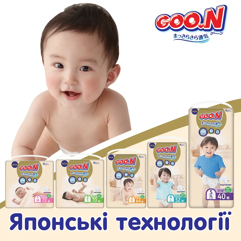 Подгузники на липучках для новорожденных Goo.N Premium Soft 1 (до 5 кг), 72 шт. - фото 11