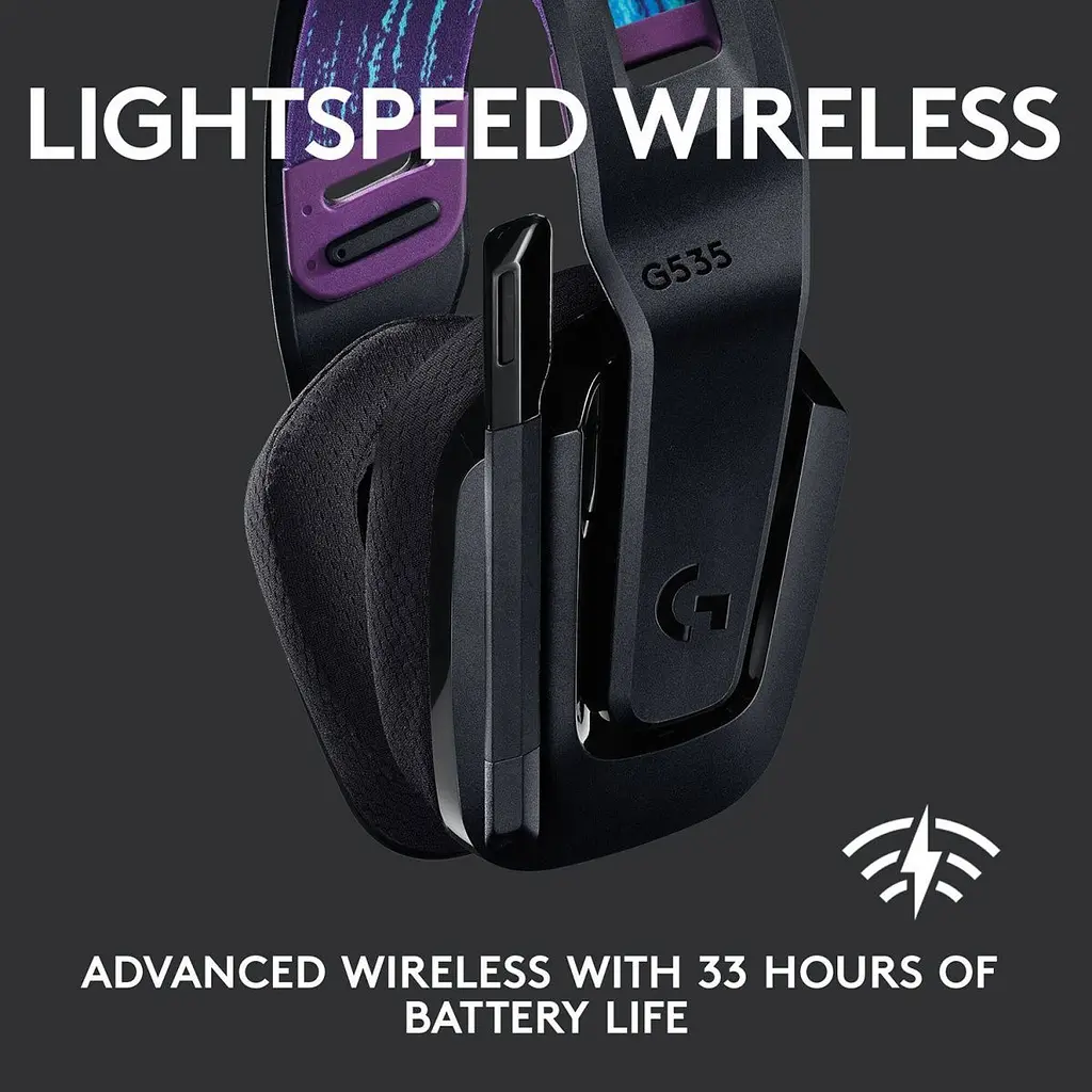 Ігрові навушники Logitech G535 Lightspeed Wireless Black (981-000972) [70702] - фото 6