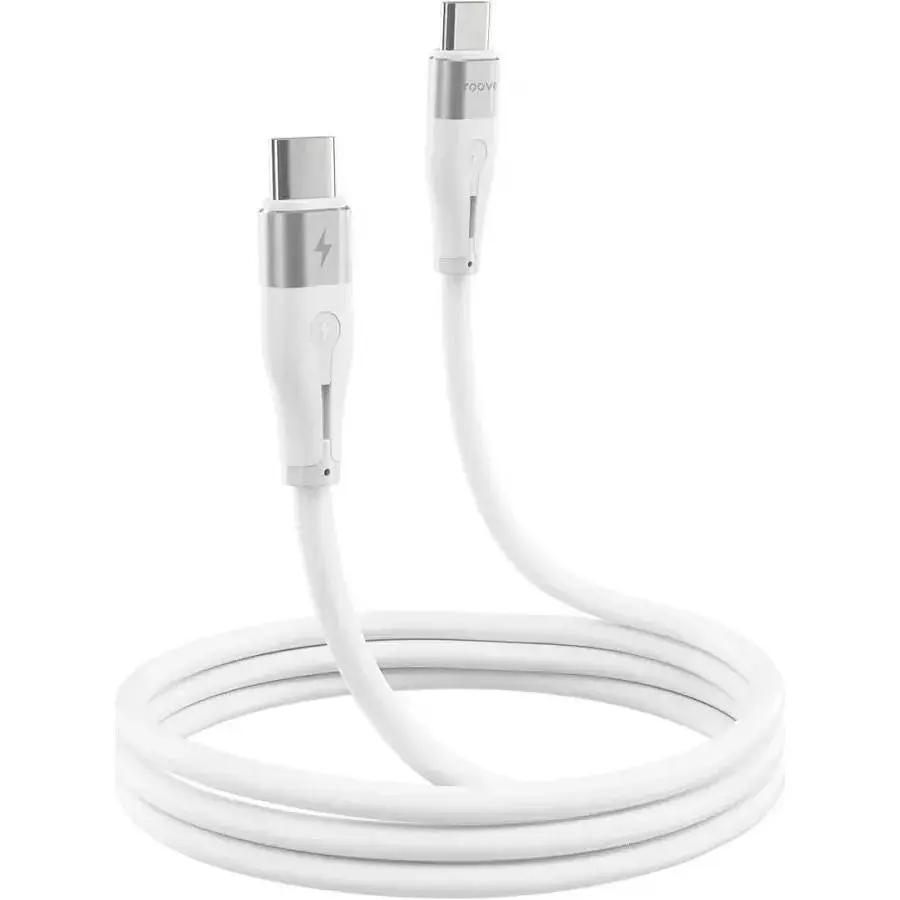 Кабель Proove Soft Silicone USB-C to USB-C 60W 1m White (CCSO60002202) [130638] - фото 2