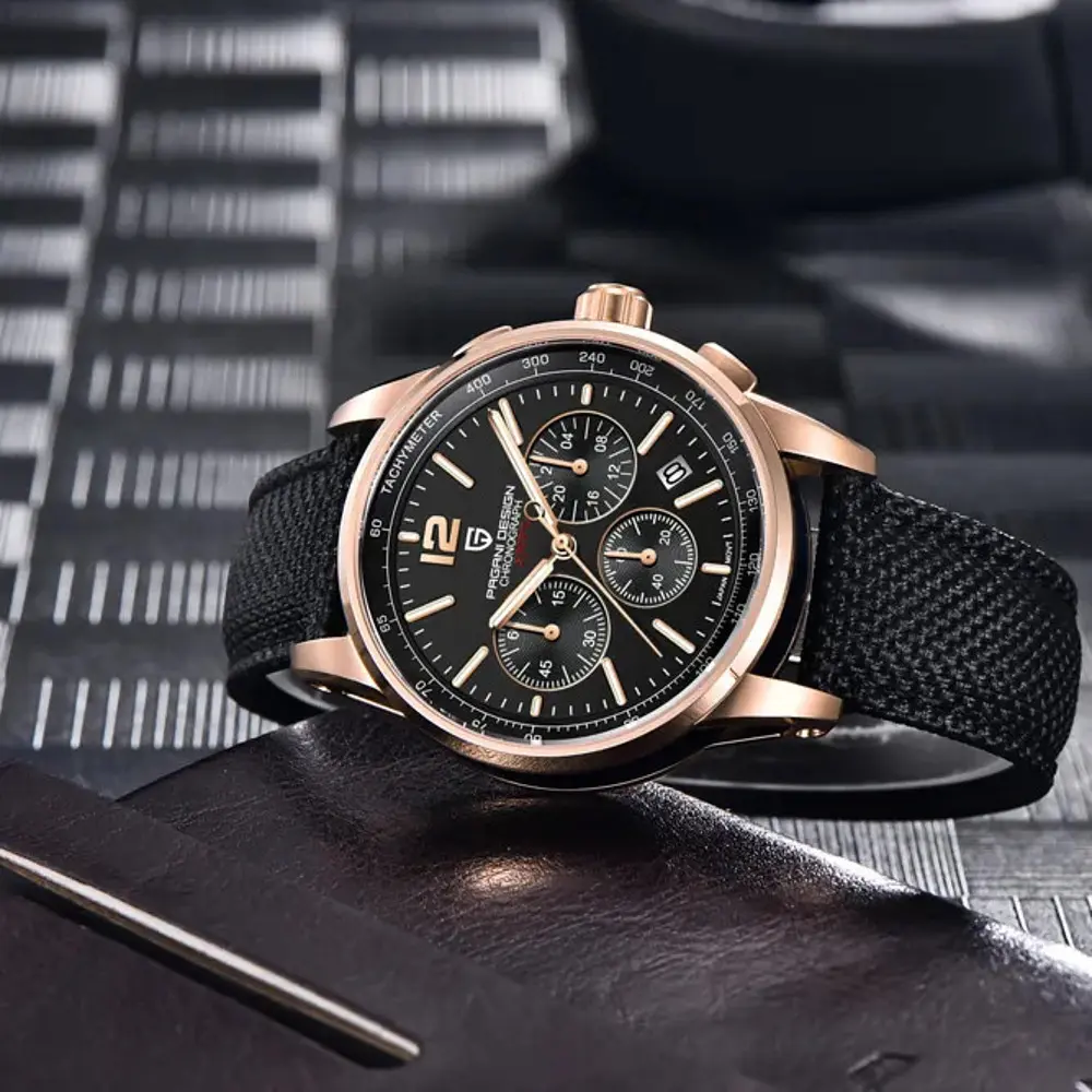 Чоловічий наручний годинник YS008 Rose Gold-Black Pagani Design acs0031090 - фото 4