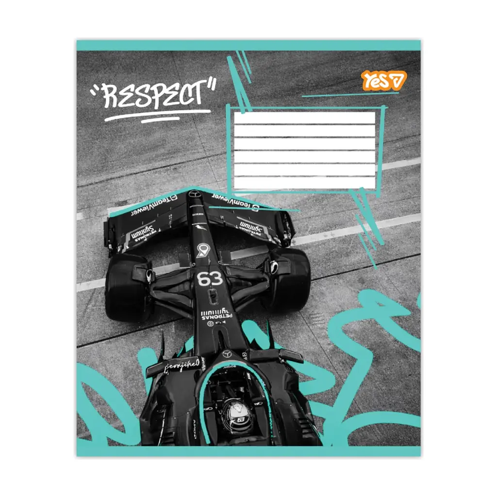 Зошит Yes Respect А5 48 аркушів клітинка (768890), в асортименті - фото 2