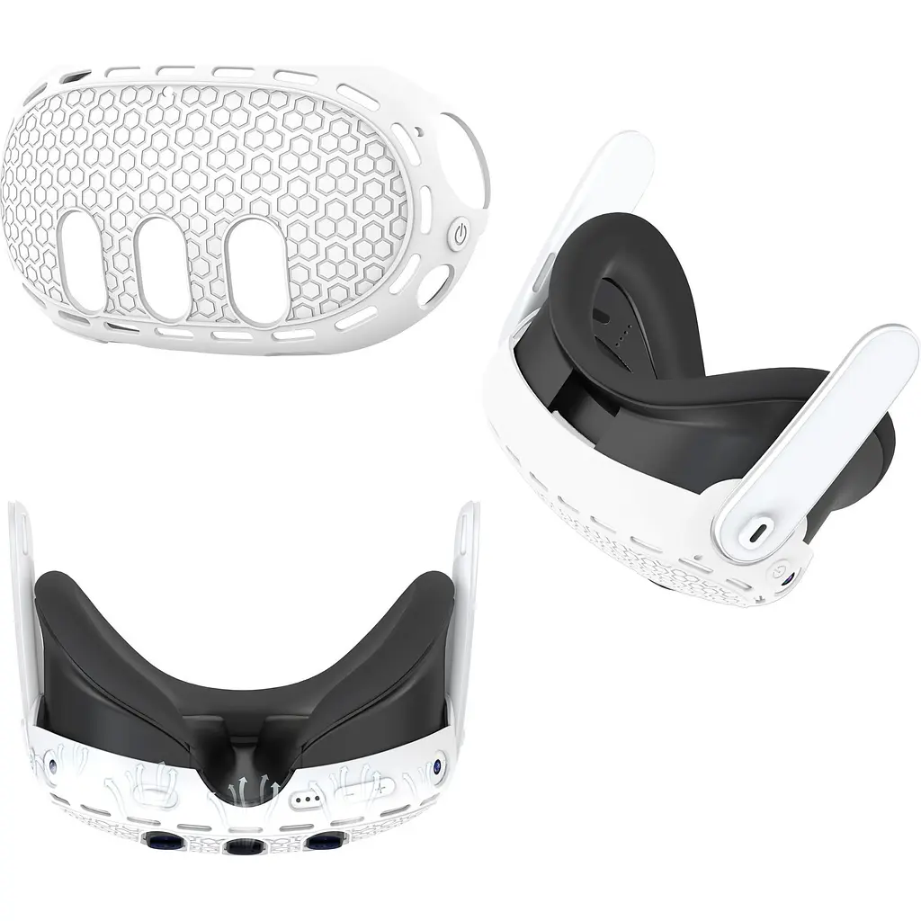 Чохол для VR-окулярів GINWDAY Silicone VR Shell Protective для Meta Quest 3 White [139305] - фото 5