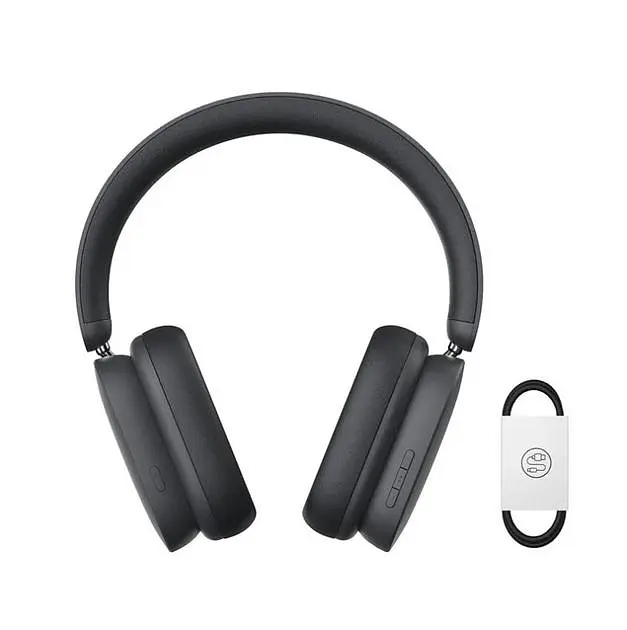 Беспроводные наушники Baseus H1 Bowie Noise-Cancelling Wireless Headphones, BT5.2, 400mAh, ANC, SBC, AAC, 70h, (NGTW230002) grey - фото 4