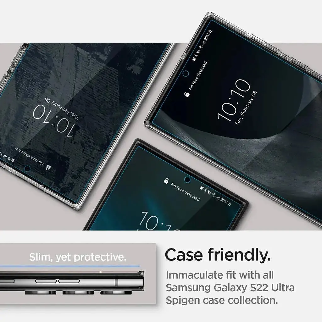 Пленка защитная Spigen Screen Protector FlexiD Solid для Samsung Galaxy S22 Ultra S908 AFL04143 (1шт. в комплекте) - фото 6