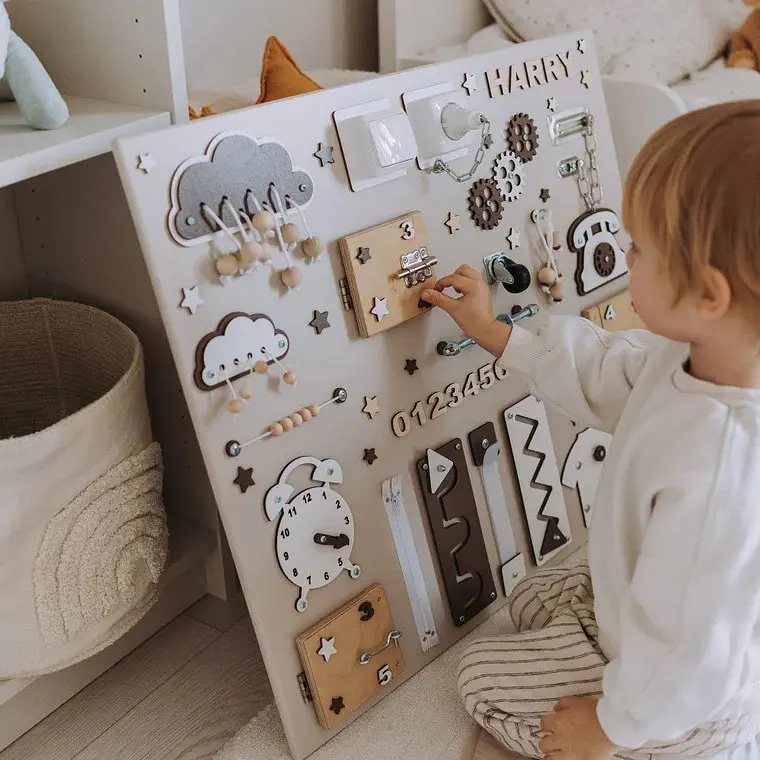 Развивающая игрушка Бизиборд TG1000012, 70х60 см, Коричневый - фото 2