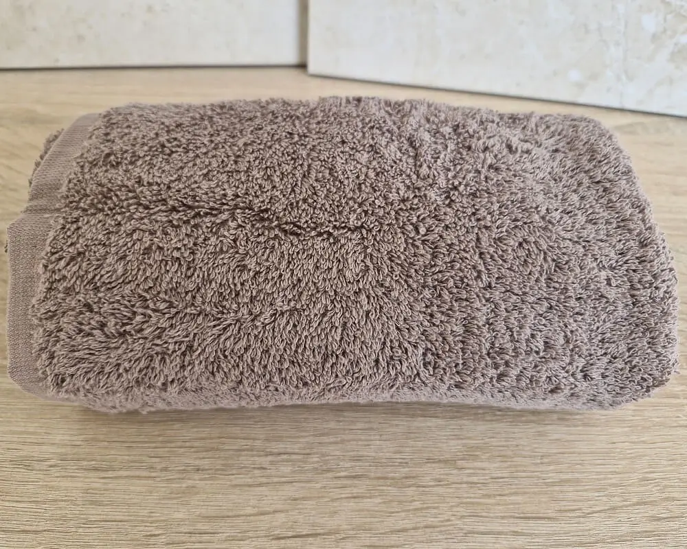 Рушник турецький махровий однотонний Gulcan 50х90 коричневий Brown щільність 480 г/м2 петля 16/1 - фото 3