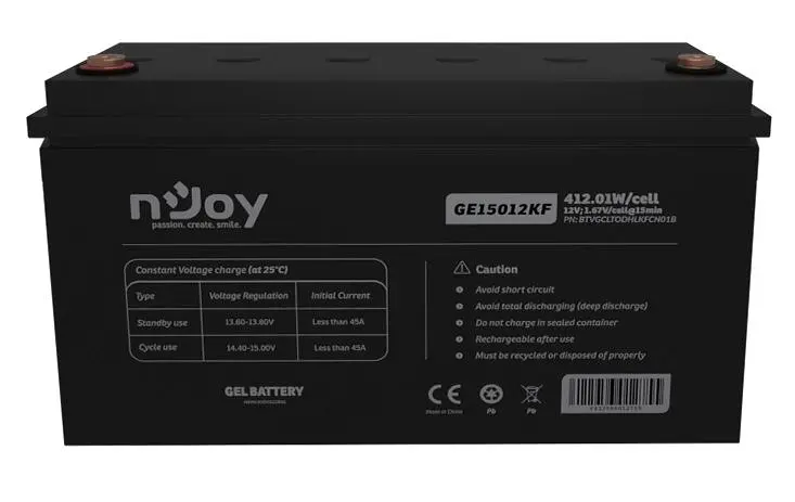 Акумуляторна батарея Njoy 12V 150AH (BTVGCLTODHLKFCN01B) GEL (GE15012KF) - фото 4