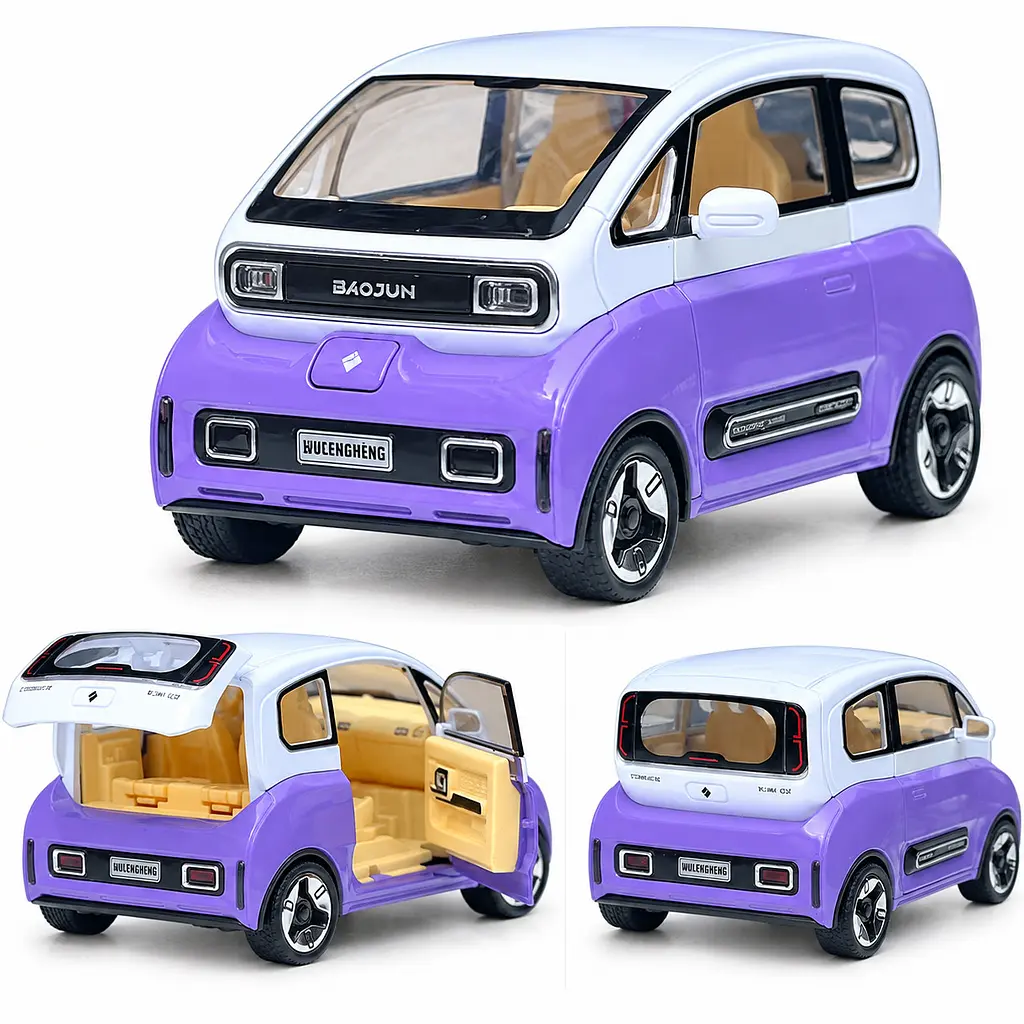 Іграшкова машинка AutoExpert Baojun KiWi EV 1:24 металопластикова, інерційний механізм, світлові та звукові ефекти, відкривні двері - фото 2