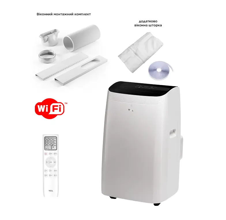Мобільний кондиціонер TCL TAC-12CPB/MZWS WI-FI - фото 3