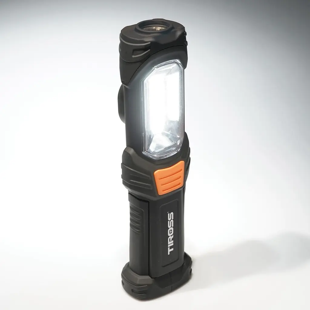 Фонарь аккумуляторный Tiross TS1848 с магнитом и крючком для подвешивания 1 шт. черный (TS1848) - фото 5