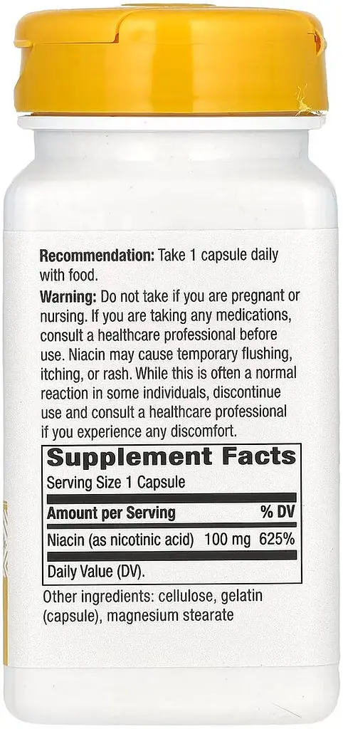 Ниацин Nature's Way Niacin 100 mg, 100 капсул для поддержки сердечно-сосудистой системы - фото 2