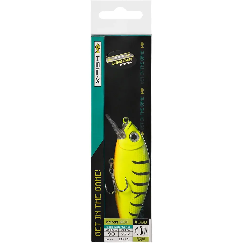 Воблер X-Fish Karas 90F 90mm 22.7g 098 (1.0-1.5m) - фото 2