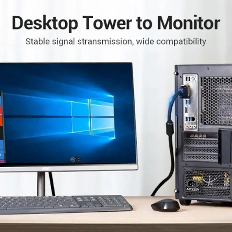 Кабель мультимедійний DVI M to DVI M 8.0m 24+1pin 2K60Hz ferrite Vention (EAEBK) - фото 8