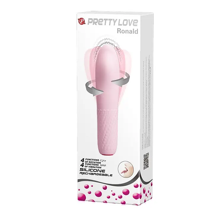 Вибратор Pretty Love Burke Женский силиконовый -ротатор16х3.6 см розовый - фото 7