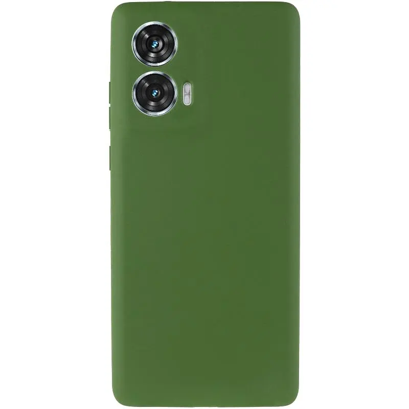 Чехол Silicone Cover Lakshmi Full Camera (AA) для Motorola Edge 50 Зеленый / Dark green - фото 2