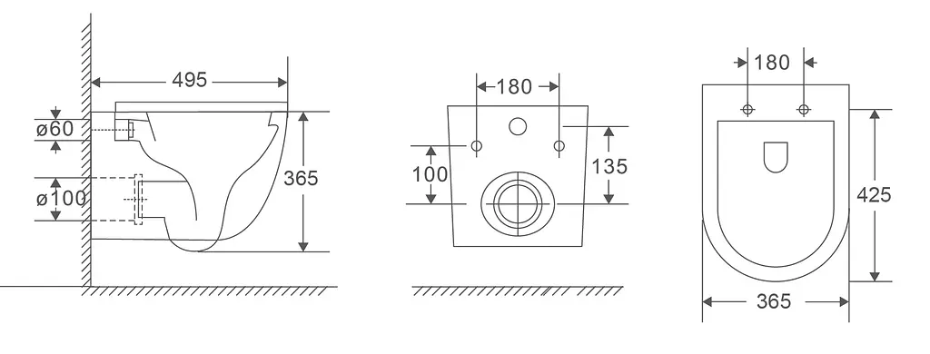 Унитаз подвесной Mixxus Premium Ellipse-0301-R 495x365x365 мм, система смыва Rimless MP6460, Белый - фото 6