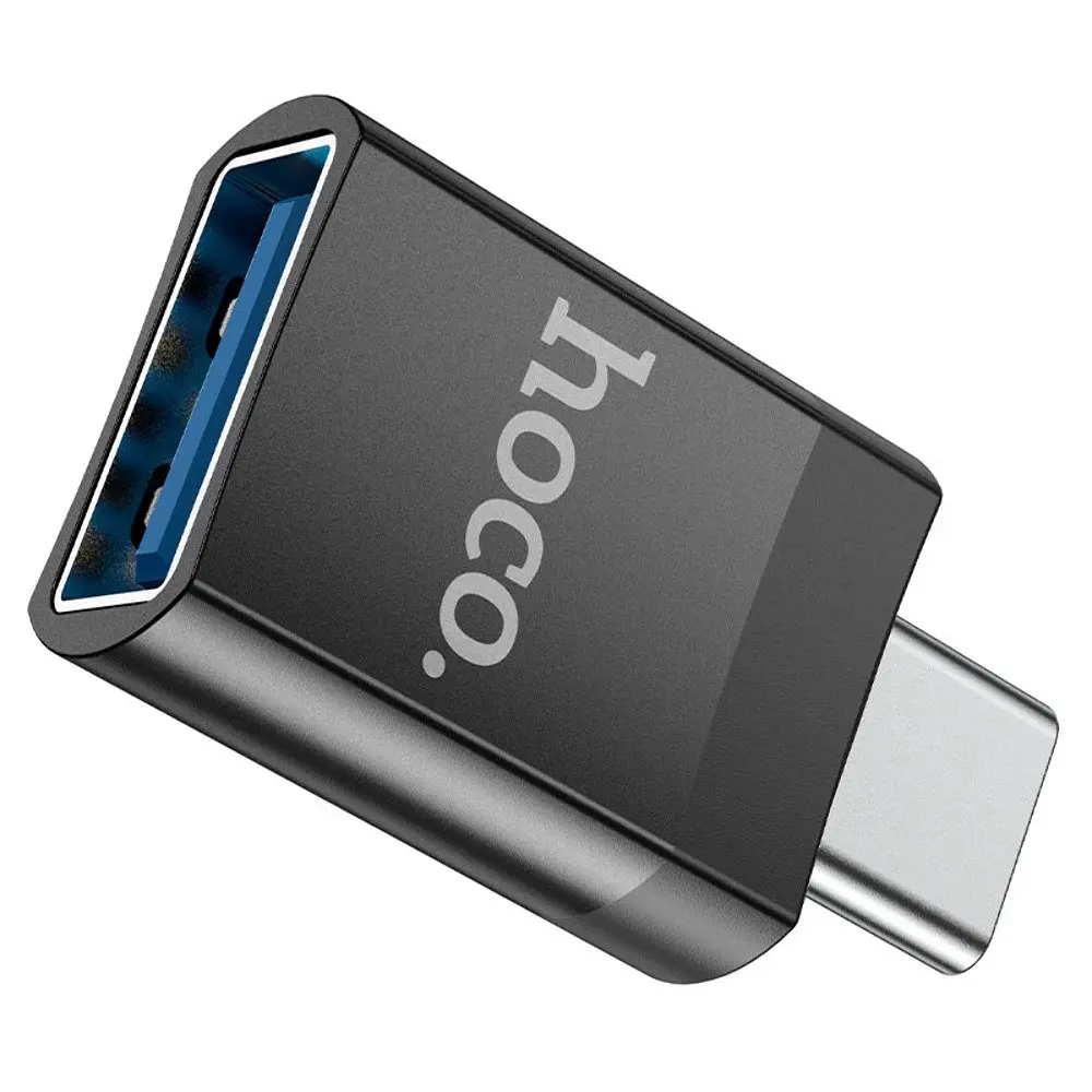 Адаптер переходник Hoco UA17 Type-C to USB 3.0 F черный - фото 3