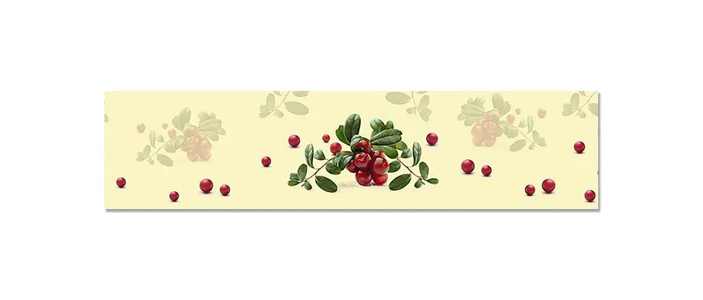 Вініловий кухонний фартух Журавлина наклейка для кухні ПВХ червоні Ягоди Бежевий 60х250 см Happy Pocket Z181683 - фото 7