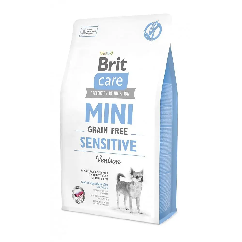 Сухий корм Brit Care GF Mini Sensitive для собак мініатюрних порід з чутливим травленням, з олениною 2 кг (арт.170776/520169)