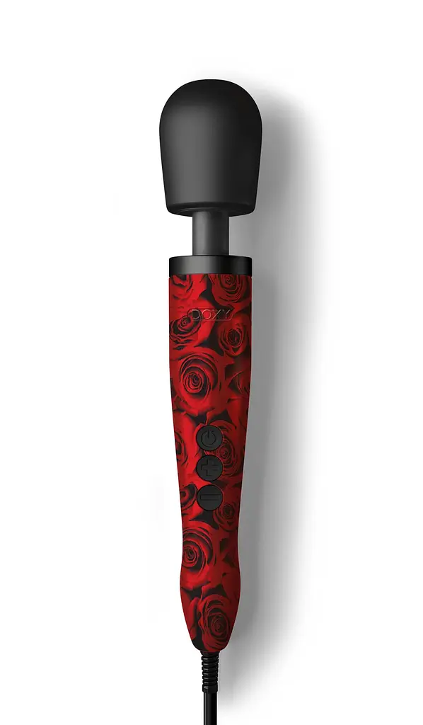 Вібромасажер DOXY Original ROSE PATTERN, дуже потужний, живлення 220В, пульсівні вібрації - фото 2