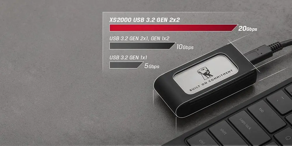 Накопичувач зовнішній SSD Portable 4ТB Kingston XS2000 BoC Silver (SXS2000/4000GA) - фото 2