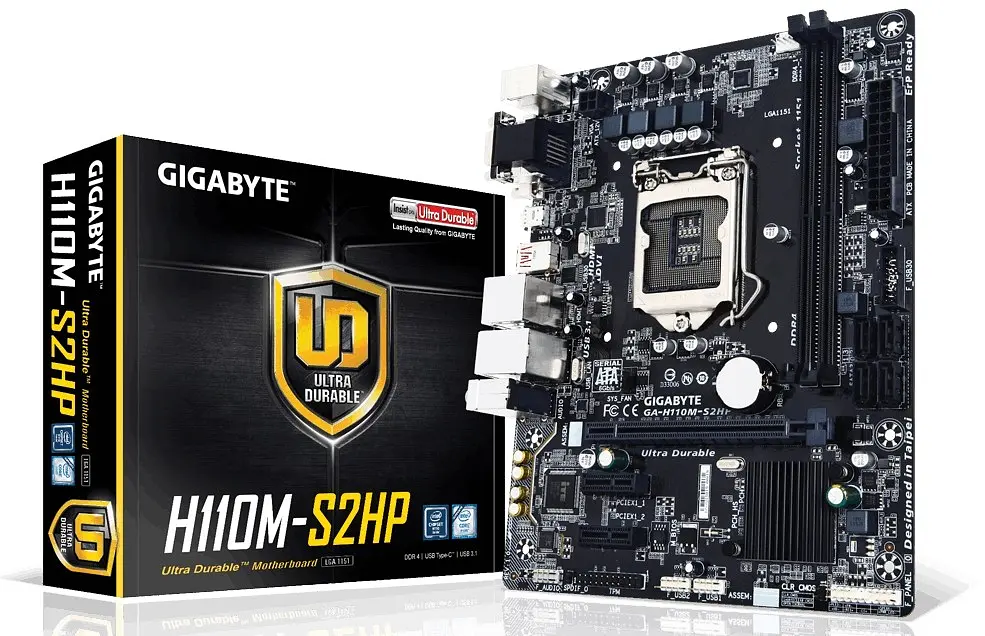 Материнська плата Gigabyte GA-H110M-S2HP rev.1.0 LGA 1151v1 (GA-H110M-S2HP REV.1.0) Б/В - фото 4