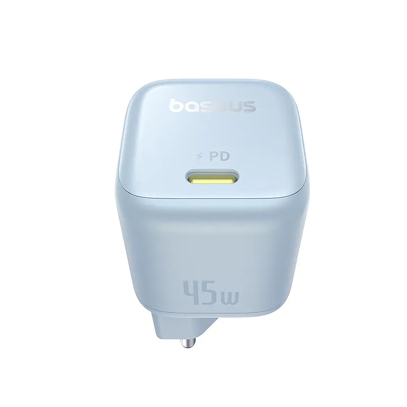 Мережевий зарядний пристрій Baseus PicoGo GaN Fast Charger 1C 45W EU Galaxy Blue (P10176800313-00) - фото 4