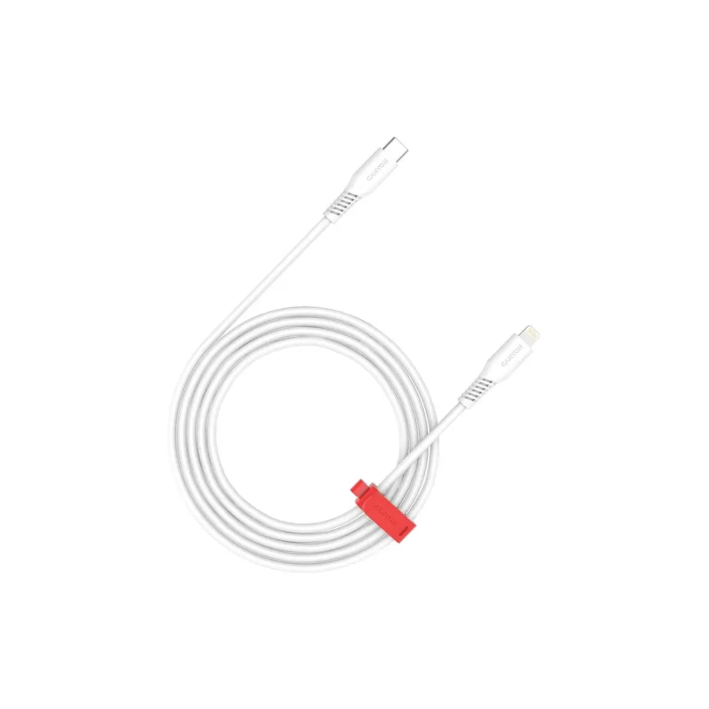 Кабель для передавання даних Canyon USB-C to Lightning 30W 2.0 m White (CNS-CLN30SC20W)